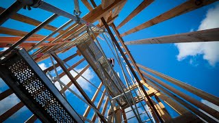 Mounting the final section of the turret roof [upl. by Avahc]