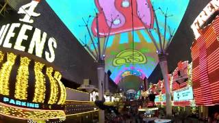 Fremont Street Zip Line  1080p HD Flightlinez  Fremont Street Experience Las Vegas NV [upl. by Emyaj]