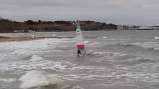 Dart  Sprint 15 beach launch into surf [upl. by Brigit]