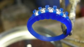 Wax Carving For A Five Stone Diamond Ring [upl. by Tristas]