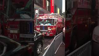 FDNY RESCUE 1 TIMES SQUAREBROADWAY [upl. by Joane761]