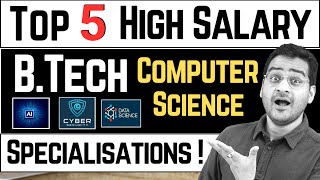 💥BTech CSE Top 5 Specializations💥 BTech Computer Science Best Career Options btech btechjobs [upl. by Emoraj574]