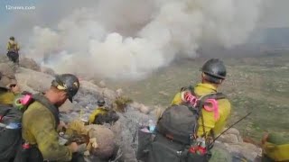 Tribute honors 19 Granite Mountain Hotshots killed in Yarnell Hill Fire [upl. by Ynnam]