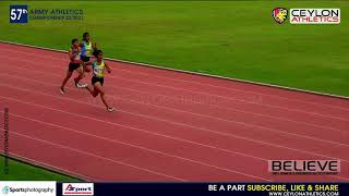 100m Womens Finals  Amasha de Silva 1167sec  Army Athletics Cships 2021 [upl. by Gwyn]