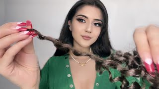 ASMR scalp searching  massage  scratching  scalp oiling  brushing amp Detangling asmr asmrhair [upl. by Willner870]