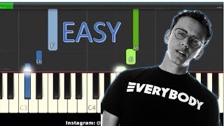 Logic  18002738255 ft Alessia Cara amp Khalid Easy Piano Tutorial [upl. by Eenerb]