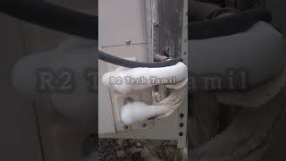 AC outdoor pipe frosting trendingshorts viralsorts airconditioningmaintenance [upl. by Carlye]