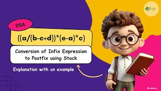 Conversion of Infix Expression to Postfix using Stack Example  Data Structure [upl. by Dene]