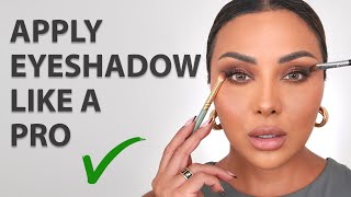 HOW TO APPLY EYESHADOW LIKE A PRO THE BASICS 2022  NINA UBHI [upl. by Ettennaej328]