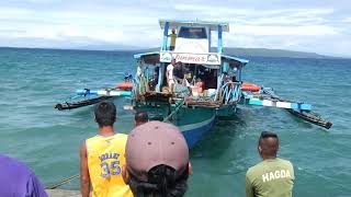 Camotes Island ferry coming into port in rough seas [upl. by Rena]