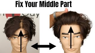 How to Remove a Middle Part  TheSalonGuy [upl. by Tait]