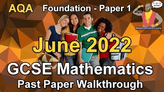 AQA GCSE Maths JuneNovember 2021 Higher Paper 1 Non Calculator Walkthrough [upl. by Roper446]