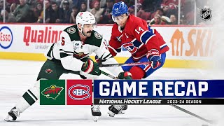 Wild  Canadiens 1017  NHL Highlights 2023 [upl. by Elma]