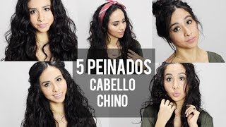 5 PEINADOS FÁCILES PARA CABELLO ONDULADO [upl. by Jelle42]