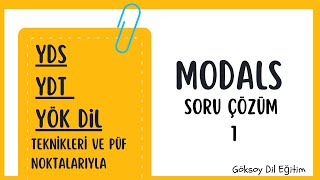 YDS  YDT  YÖKDİL  MODALS SORU ÇÖZÜM 1 [upl. by Abra]