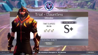 116 AXE TEMPEST SOLO DAUNTLESS TRIALS RIFTSTALKER [upl. by Aynnat]