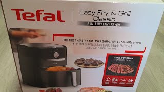 tefal easy fry and grill classic air fryer unboxing and how to use it [upl. by Allenad]