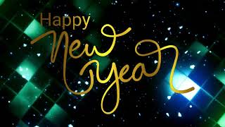 Happy New Year Screensaver  Emerald Green New Year Screensaver  HD  1HR [upl. by Deanne]