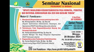 UPDATE MANAJEMEN KEGAWATDARURATAN PADA NEONATAL PEDIATRIC DAN MATERNAL BERDASARKAN AHA 2020 [upl. by Laon]