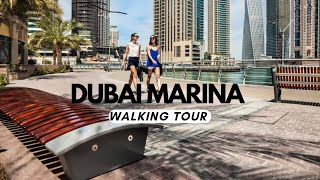 Dubai Marina walking tour 2024 [upl. by Naesad]