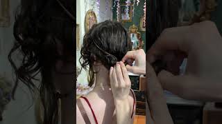 Curly hair plain goddess crown hair tutorial [upl. by Htebazle363]