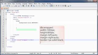 15 HTML5 and CSS3 Creating a Wrapper [upl. by Stubbs]