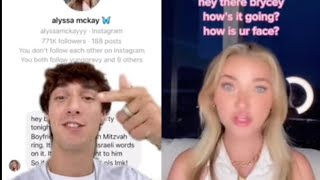 Bryce Hall EXPOSES Alyssa Mckay for her DISS TRACK on him [upl. by Willet]