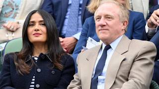 Salma Hayeks Take on Tenniscore Is Giving Major Rich Mom Vibes at Wimbledon [upl. by Parrott]