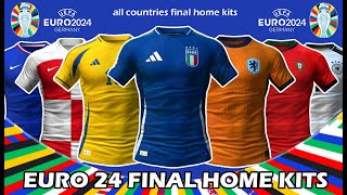 All Euro 2024 Playing Countries Final Home Kits  Jersey Klub Peserta Euro 2024 Home [upl. by Beatrice277]