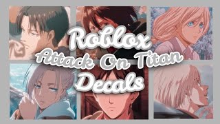 ROBLOX  Bloxburg x Royale High  Aesthetic Attack On Titan Decals Ids [upl. by Ised446]