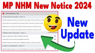 MP NHM New Update 2024  MP Vacancy Choice Filling Date 2024 MP CHO New Update cho nhm choresult [upl. by Ynettirb]