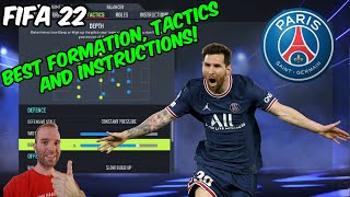 FIFA 22  BEST PSG Formation Tactics and Instructions [upl. by Otiragram938]