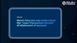 How to understand the loan transactions details from SOA using the Bajaj Finserv App [upl. by Ferde]