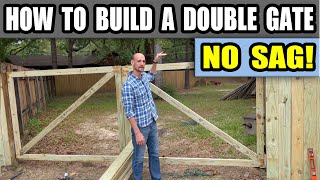 How to Build a Wooden Double Gate That Wont Sag [upl. by Pet]