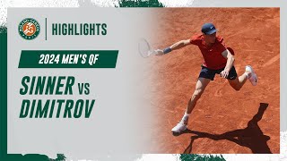 Sinner vs Dimitrov Quarterfinal Highlights  RolandGarros 2024 [upl. by Liba]