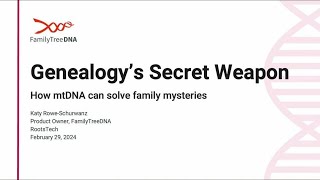 Genealogys Secret Weapon How mtDNA Can Solve Family Mysteries [upl. by Polak620]