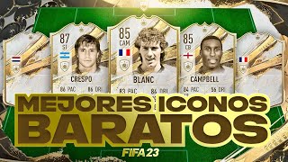 LOS MEJORES ICONOS BARATOS DE FIFA 23 ULTIMATE TEAM [upl. by Cud]