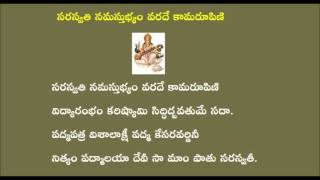 Telugu Padyam  Saraswati Namastubhyam [upl. by Marylynne]