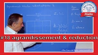 AGRANDISSEMENTS ET RÉDUCTIONS  Aires et volumes MC Maths [upl. by Ahsinad]