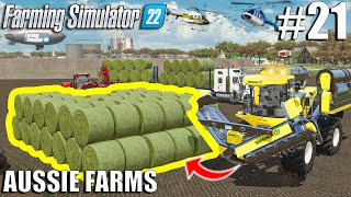 THIS is HOW I TURNED 800000l of HAY into BALES  Aussie Farms 22  Farming Simulator 22 [upl. by Nwahsir]