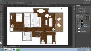 Adobe Photoshop  Rendering a Floor Plan  Part 3  Floors and Pattern  Brooke Godfrey [upl. by Nyrhtakyram779]