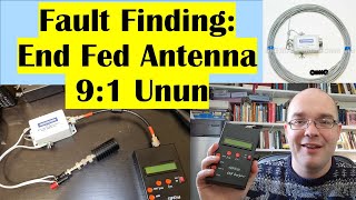 Fault Finding Sigma EuroComm LW20 End Fed Long Wire Antenna and 91 Unun SWR  Ham Amateur Radio [upl. by Adeehsar]