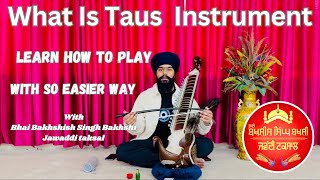 Learn about Taus  The sikh instrument ।Bhai Bakhshish Singh Bakhshi Jawaddi Taksal [upl. by Malaspina884]