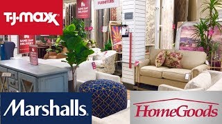 TJ MAXX HOMEGOODS MARSHALLS HOME FURNITURE SOFAS ARMCHAIRS SHOP WITH ME SHOPPING STORE WALK THROUGH [upl. by Hanid]