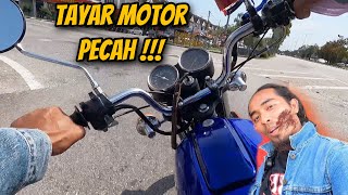 Aku Nyaris Jatuh MotorSuzuki GP100 Tayar Pecah [upl. by Zalucki438]