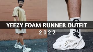 HOW TO STYLE  Yeezy Foam Runner Outfit  yeezyfoamrunner adidas adidasyeezy [upl. by Zertnom]