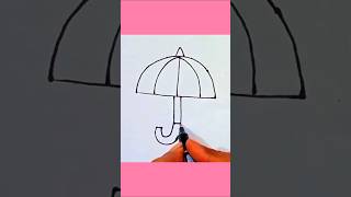 How to draw umbrella umbrella drawing for kids and toddlers ytshort drawing4kids shorts [upl. by Aicele]