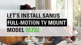 How to Install Full Motion TV Wall Mount in 15 Min  Amazon TV Wall Mount Installation  SANUS OLF22 [upl. by Aicilegna817]