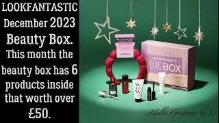 Spoilers  LOOKFANTASTIC Beauty Box DECEMBER 2023  FullReveal [upl. by Osmen]