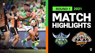 Raiders v Wests Tigers Match Highlights  Round 1 2021  Telstra Premiership  NRL [upl. by Laux]